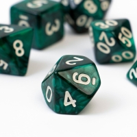 Кости игральные, дайсы "Темный циан" для D&D (Dungeons and Dragons, ДнД), серия: D&D, 7 шт