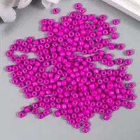 Бисер круглый 6/0 "Фиолет неон" 20 гр