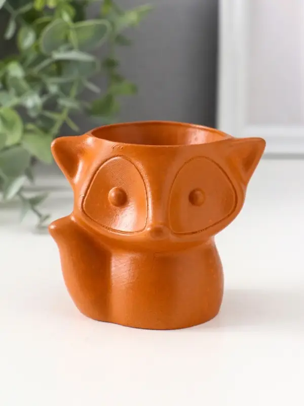 Подставка для мелочей "Лиса" 7х9х7 см, красная глина