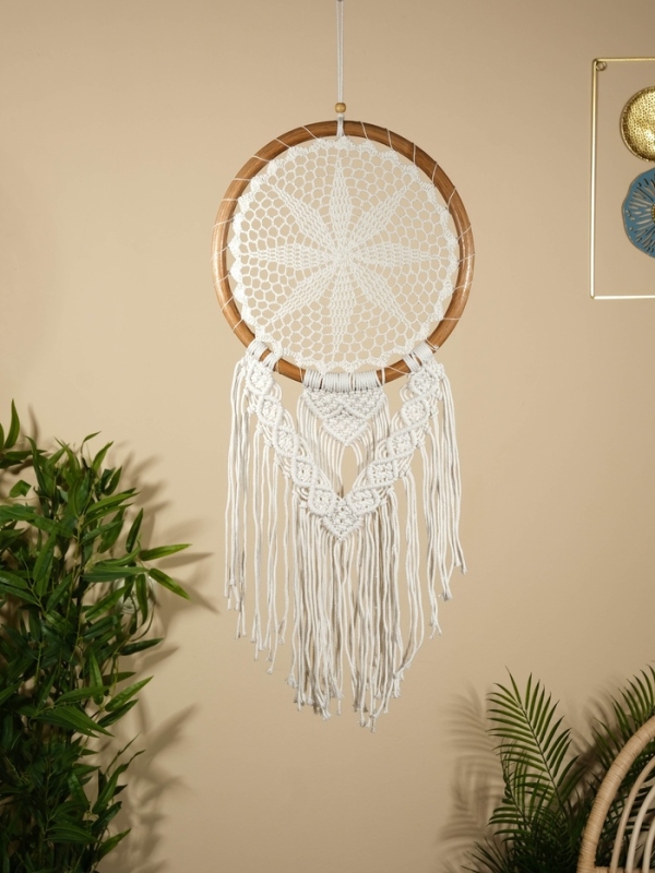 Ловец снов "Белый цветочек" 32х100 см.