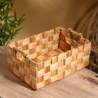 Корзина плетеная 46х31х20 см, водный гиацинт