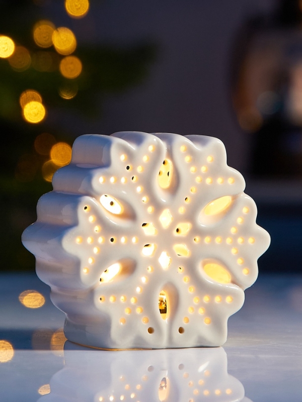 Светодиодная фигура "Снежинка" 9х4.4х8.8, 1 LED, LR44x3(в компл.), Т/БЕЛЫЙ