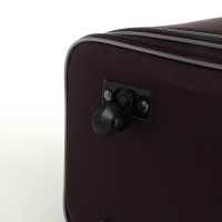 Сумка дорожная 20" на колёсах, отдел на молнии, с увеличением, наружный карман, длинный ремень, цвет коричневый