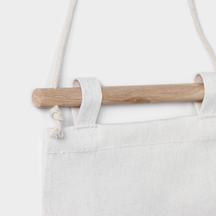 Органайзер подвесной с карманами LaDо́m, 3 отделения, 59&times;20 см, цвет серый