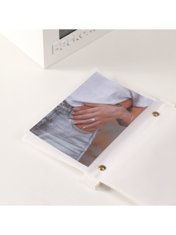 Фотоархив на 96 фото 10х15 см + рамка 10х15 см "Бесконечно" белый 20х15х12 см