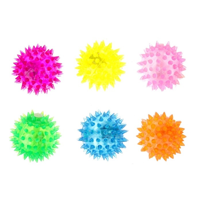 Мяч детский резиновый световой &laquo;Пёсики&raquo;, цвета МИКС, в шоубоксе