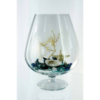 Ваза "Бренди" бокал на ножке d-13.5см 28х20 см, 5л  2081 прозрачная