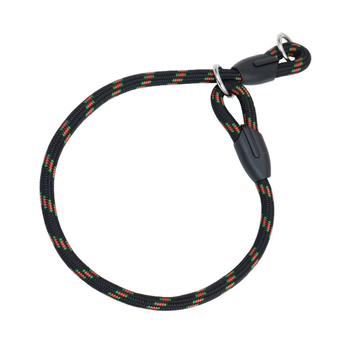 Ошейник - удавка для собак, 0,8 х 45 см, черно-красный