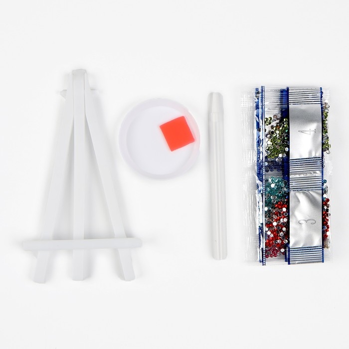 Алмазная мозаика на подставке &laquo;Мишка&raquo; для детей, размер 10 х 15 см. Набор для творчества