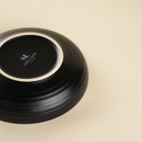 Набор тарелок фарфоровых глубоких SL Home &laquo;Дарк&raquo;, d=18,5 см,цвет чёрный