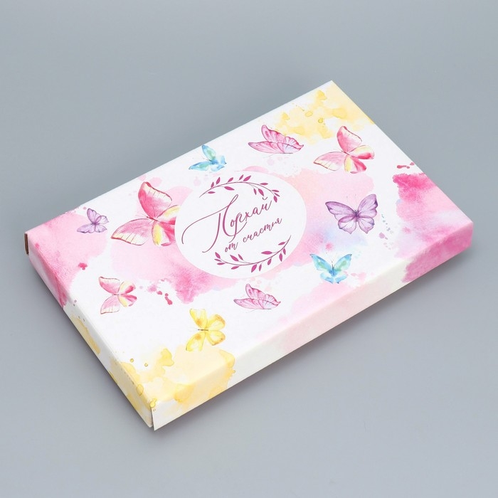 Коробка подарочная складная, упаковка, &laquo;Бабочки&raquo;, 25.5 х 15 х 4 см