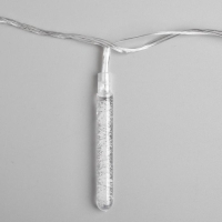 Гирлянда &laquo;Нить&raquo; 5 м с насадками &laquo;Сосульки с пузырьками&raquo;, IP20, прозрачная нить, 20 LED, свечение мульти (RG/RB), мигание, 220 В