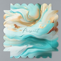 Коробка кондитерская, сундук, упаковка, &laquo;Бирюза&raquo;, 16 х 16 х 18 см