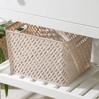 Корзина для хранения &laquo;Плетёнка&raquo;, 35&times;29&times;22,5 см, цвет бежевый