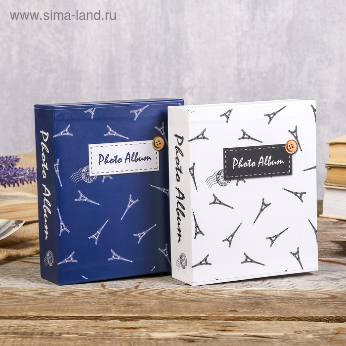 Фотоальбом на 40 фото 10х15 см "Эйфелева башня" в коробке МИКС 17х14х5 см