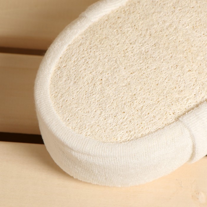 Мочалка спонж мягкая, люфа, 11&times;15см