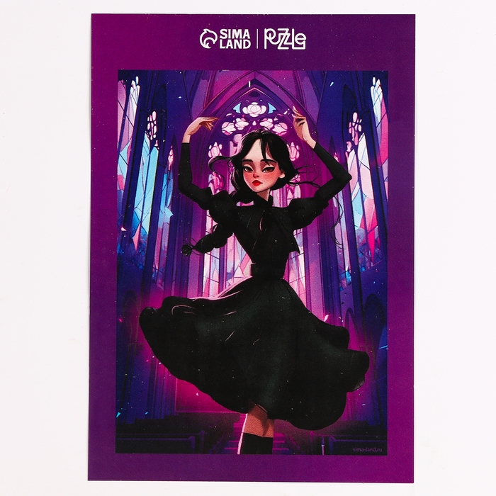 Пазл деревянный фигурный &laquo;Девочка в чёрном платье&raquo;, 80 элементов