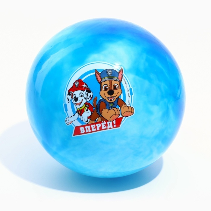 Мяч детский Paw Patrol &laquo;Вперед&raquo;, 16 см, 50 г, мрамор, МИКС