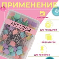 Булавки для квилтинга &laquo;Котик&raquo;, 53 мм, 100 шт, цвет разноцветный