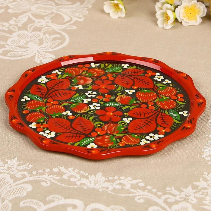 Тарелка &laquo;Фруктовая&raquo;,  D=23 см,  хохлома, микс