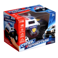 Джип-перевёртыш &laquo;Полиция&raquo;, работает от батареек, цвет чёрный