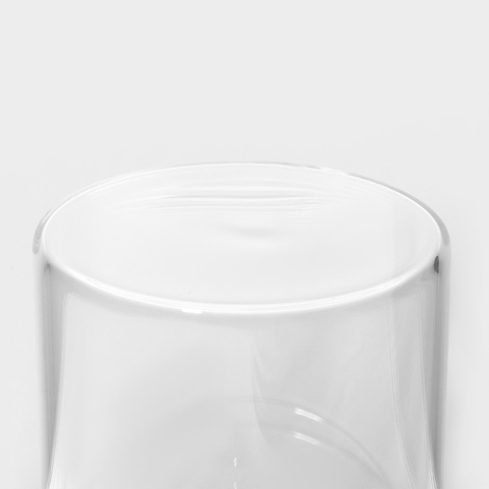 Банка стеклянная для хранения сыпучих продуктов с ложкой &laquo;Эко&raquo;, 400 мл, 10,5&times;8,5 см, с бамбуковой крышкой