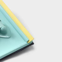 Щётка для окон Доляна, стальная телескопическая ручка 59(105) см, водосгон силикон 16 см, насадка микрофибра 12&times;16 см