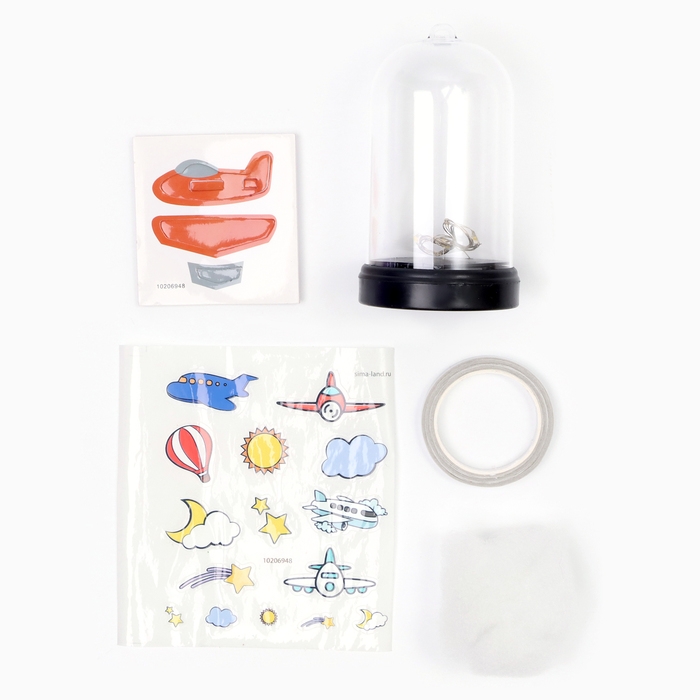 Набор для творчества &laquo;Ночник. Самолёт&raquo;, с наклейками, фигуркой