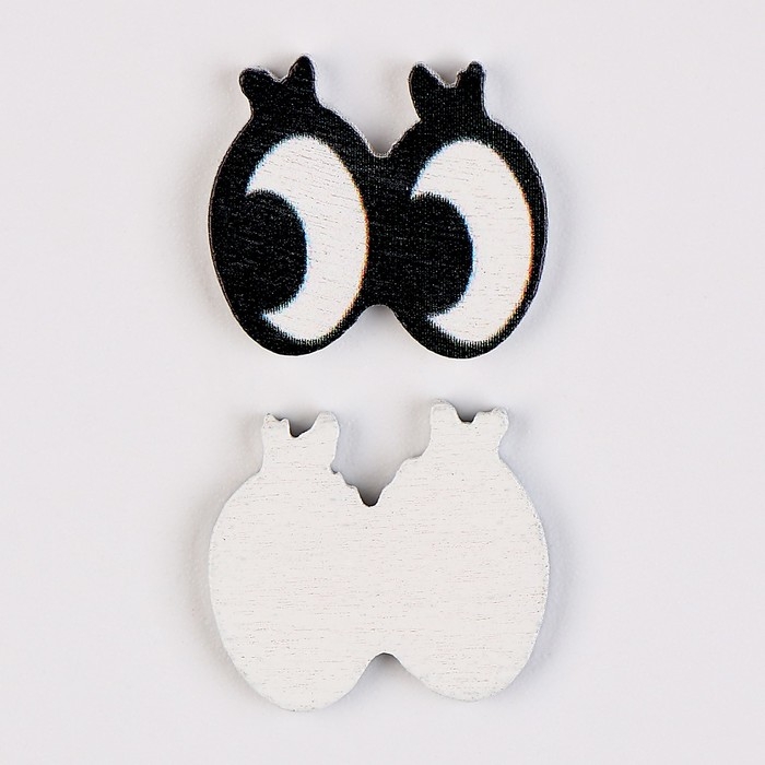 Глаза деревянные , набор 40 шт., размер 1 шт. &mdash; 1,6 &times; 1,5 см