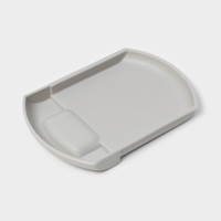 Ёршик для унитаза SAVANNA, настенный, силиконовый с емкостью для моющего средства, 10.5&times;10.5&times;41 см, белый