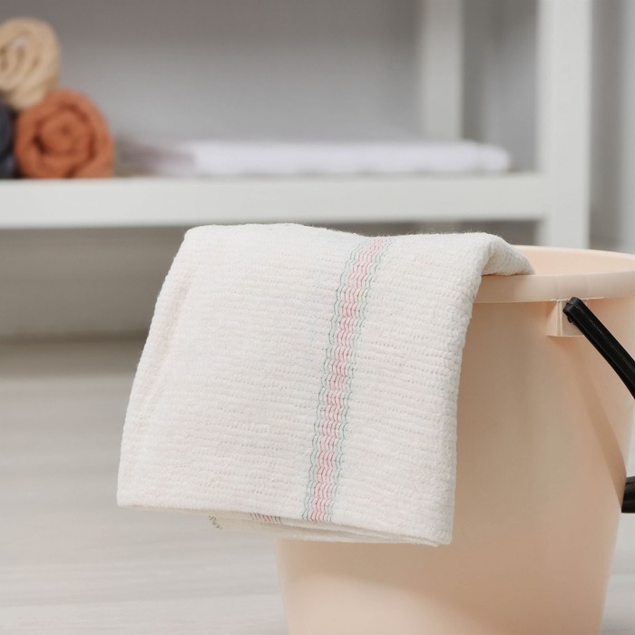 Тряпка для мытья пола Доляна, вискоза-ХПП, с оверлоком, 75&times;100 см, плотность 220 г/м, белая