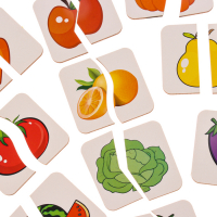 Картинки-половинки &laquo;Овощи-фрукты&raquo;