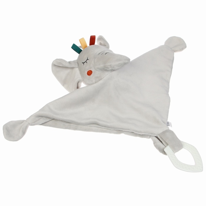 Комфортер - игрушка &laquo;Слоник Эли&raquo;, погремушка, прорезыватель, цвет серый, Крошка Я