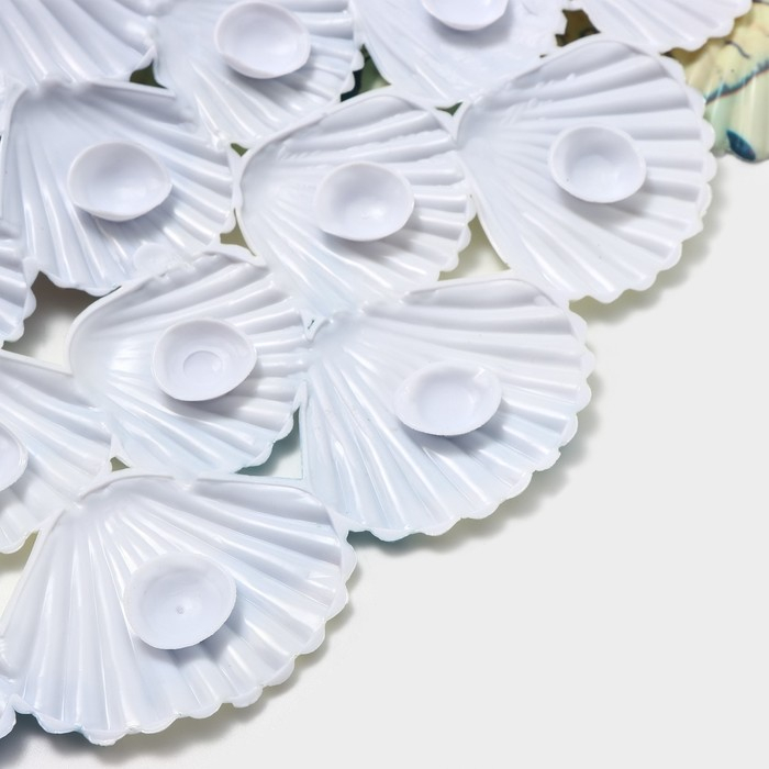 Коврик противоскользящий в ванну на присосках Доляна &laquo;Ракушки&raquo;, 39&times;65 см