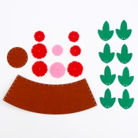 Цветы своими руками в горшочке &laquo;Букет розовых цветочков&raquo;, набор для творчества на 8 марта