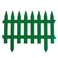 Ограждение декоративное, 35 &times; 210 см, 5 секций, пластик, зелёное, GOTIKA, Greengo