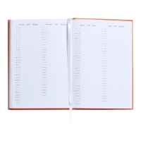 Ежедневник датированный 2024 года, А5, 176 листов, Attomex.Even, обложка бумвинил, ляссе, блок 70 г/м2, оранжевый