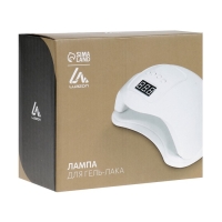 Лампа для гель-лака Luazon LUF-01, UV/LED, 48 Вт, 24 диода, таймер 60/90/120 с, USB, белая