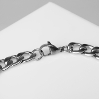 Браслет мужской &laquo;Брутал&raquo; цепь крупная, цвет серебро, 22 см