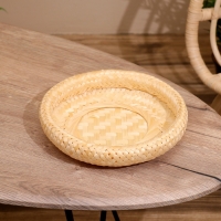 Корзинка плетёная, из бамбука 25х25х7 см