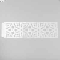 Трафарет бордюрный пластик "Геометрические цветы" 40х12 см