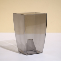 Горшок для орхидей, 2 л, 12,5 &times; 19,5 см, пластик, прозрачно-серый