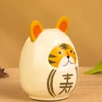 Деревянная кукла кокеши "Тигренок" цв. белый, 6х6х9 см