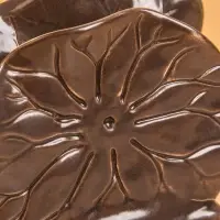 Салфетница "Цветок" керамика, цв. коричневый, 12х5х10 см