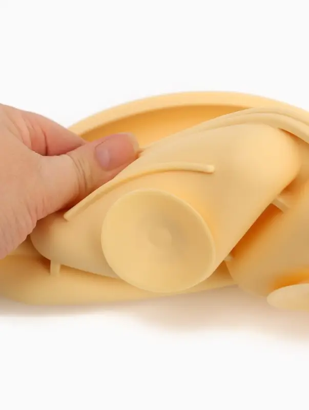 Тарелка детская секционная с ложкой и вилкой, 3 секции, молочный, Mum&Baby