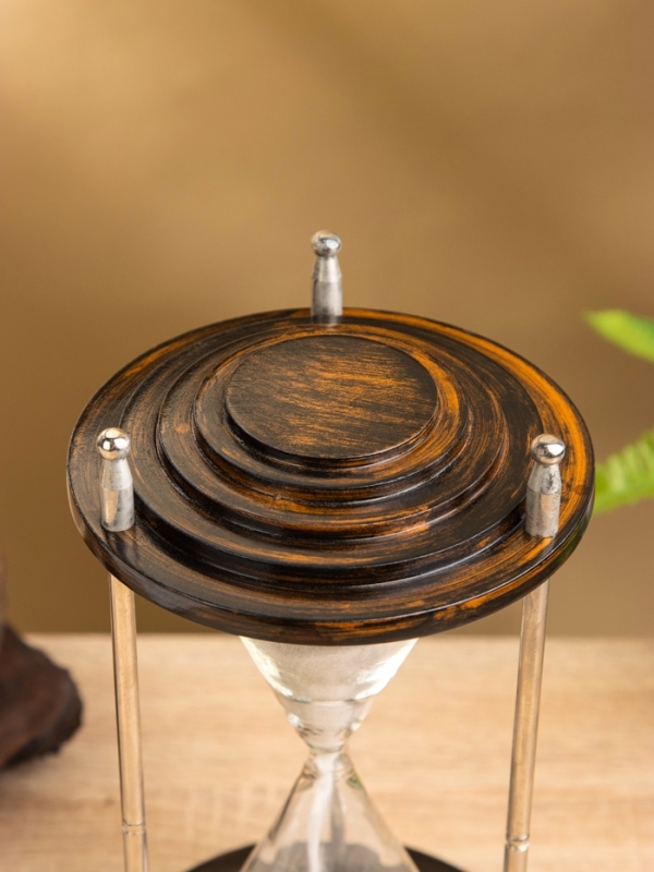 Песочные часы "Сансет" 12,5х12,5х25,5 см, дерево, сталь