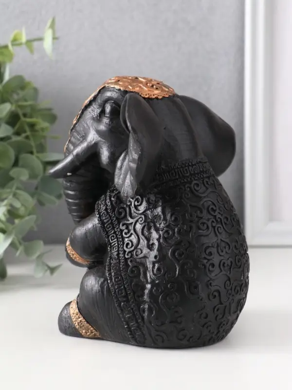 Фигура &laquo;Слон индийский большой&raquo;, 14&times;12&times;12 см, чёрная