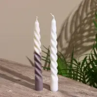 Свеча витая  2,2х2,2х18 см, соевый воск МИКС