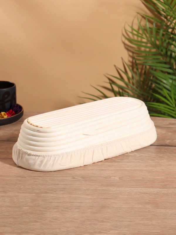 Корзинка с тканевым подкладом, 35х16х8 см, ротанг