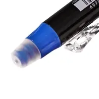 Ручка гелевая автомат СТИРАЕМЫЕ ЧЕРНИЛА, 0,5 мм, синий, резин. держ., корп Черный (шк на шт)   10717